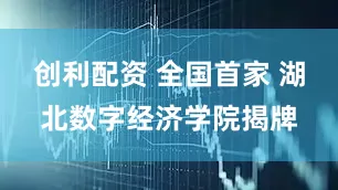 创利配资 全国首家 湖北数字经济学院揭牌